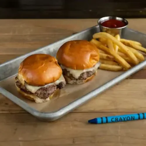 Mini Cheeseburgers & Fries Mini Cheeseburgers & Fries